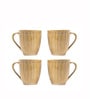 Golden Grain Coffee Mug Set of 4 (350 ML Each) Microwave Safe Coffee Mugs