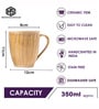 Golden Grain Coffee Mug Set of 4 (350 ML Each) Microwave Safe Coffee Mugs