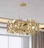 Golden Grid Luxe Chandelier