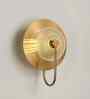 Golden Halo Wall Light with Clear Textured Glass Accent