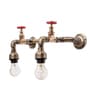 Golden Industrial Pipe Double Wall Sconce
