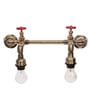 Golden Industrial Pipe Double Wall Sconce
