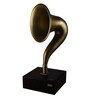 Gold Iron & Wood Bluetooth Gramaphone with Philips Speaker Vintage Decor