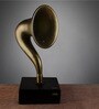 Gold Iron & Wood Bluetooth Gramaphone with Philips Speaker Vintage Decor