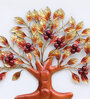 Golden Iron Chreey Tree Metal Wall Art