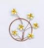 Golden Iron Floral Ring Wall Art