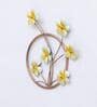 Golden Iron Floral Ring Wall Art