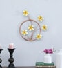 Golden Iron Floral Ring Wall Art