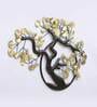 Golden Iron Ring Tree Metal Wall Art