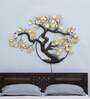 Golden Iron Ring Tree Metal Wall Art