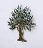 Green And Golden Iron Tree Of Life Wall Art