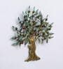 Green And Golden Iron Tree Of Life Wall Art