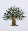 Green And Golden Iron Tree Of Life Wall Art
