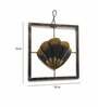 Golden Iron W Shell Frame Metal Wall Art