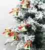 Golden Jingle Bell for Christmas Tree Set of 6 Hanging Ornaments Items