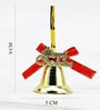 Golden Jingle Bell for Christmas Tree Set of 6 Hanging Ornaments Items