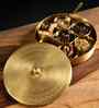 Golden Large Pure Brass Spice Storage Dabba 7 Compartments Masala Box