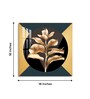 Golden Leaf Glass Finish Square Wall Art