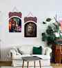 Set of 2  Buddha Wooden Wall Hanging