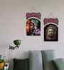 Set of 2  Buddha Wooden Wall Hanging