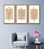 Golden Leaves Canvas With Golden Frame Art Panel