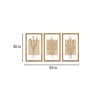 Golden Leaves Canvas With Golden Frame Art Panel