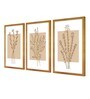 Golden Leaves Canvas With Golden Frame Art Panel