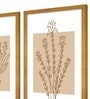 Golden Leaves Canvas With Golden Frame Art Panel