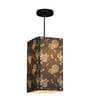 Golden Leaves Multicolor Fabric Single Hanging Light