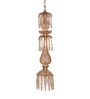Golden Luster Molded Glass Hanging Light with Crystal Drops 30 inches small
