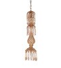 Golden Luster Molded Glass Hanging Light with Crystal Drops 30 inches small