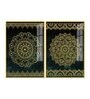 Golden Mandala Acrylic Framed Art Panel (Set Of 2)