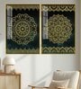 Golden Mandala Acrylic Framed Art Panel (Set Of 2)