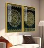 Golden Mandala Acrylic Framed Art Panel (Set Of 2)