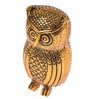 Golden Metal Standing Owl Figurine