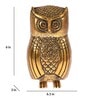 Golden Metal Standing Owl Figurine
