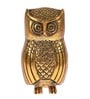 Golden Metal Standing Owl Figurine