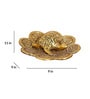 Golden Metal Tortoise In Plate