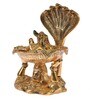 Golden Metal Loard  Krishna And Nandbaba Idol