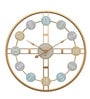 Spectrum Golden Metal Analog Round Clock