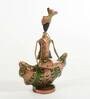 Golden Metal Couple Figurine In Golden Colour