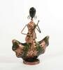 Golden Metal Couple Figurine In Golden Colour