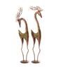 Golden Metal Deer Figurine Set Of 2