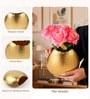 Golden Metal Flower Vase