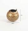 Jali Gold Metal Hanging Tea Light Holder