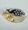 Golden Metal Peacock Haldi Kumkum Box