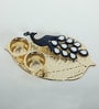 Golden Metal Peacock Haldi Kumkum Box