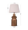 Golden Metal Urn Shaped Lamp with Taper Solid White Shade