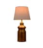 Golden Metal Urn Shaped Lamp with Taper Solid White Shade