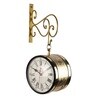 Gold Metal Carving Platform Clock
